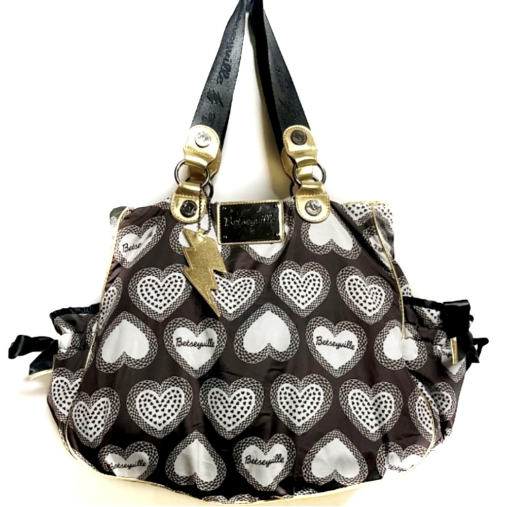 Vintage Betsey Johnson Large Heart Satchel Bag